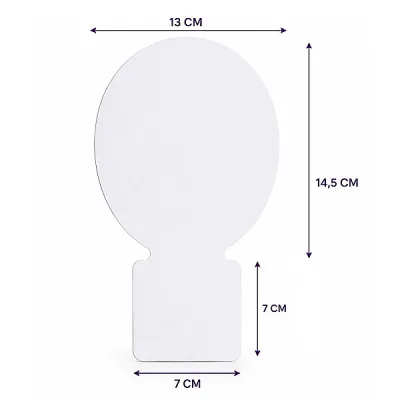 Sublimasyon Oval Metal Masaüstü Fotoğraf Çerçevesi