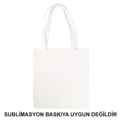 Uzun Saplı Kanvas Bez Çanta 35x40 cm