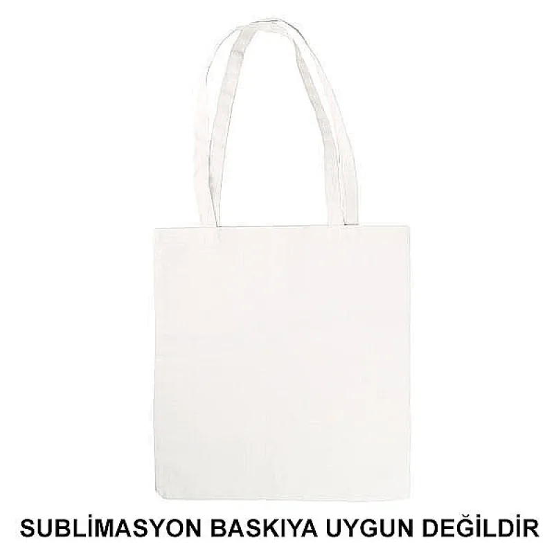 Uzun Saplı Kanvas Bez Çanta 35x40 cm